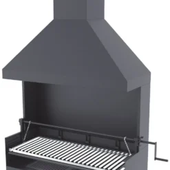 Barbacoa Carbón Y Leña 100 Cm Con Chimenea Y Elevador