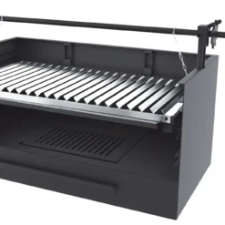 Barbacoa De Carbón Y Leña 60 Cm Con Elevador