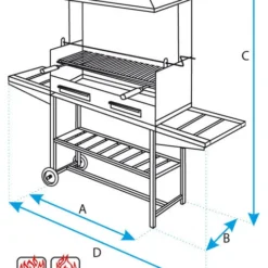 Barbacoa Chimenea Extra Grande -Ofertas Sabores BBQ Tienda Barbacoa Chimenea Extra Grande 2
