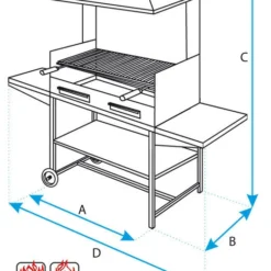 Barbacoa Chimenea Todo Metal Extra Fondo -Ofertas Sabores BBQ Tienda Barbacoa Chimenea Todo Metal Extra Fondo 3