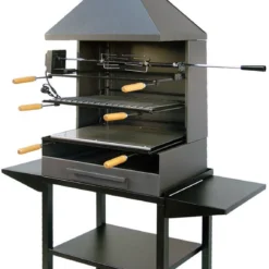 Barbacoa Chimenea Todo Metal Con Rustidor