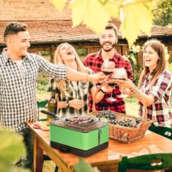 Barbacoa Portatil Sin Humo Teide Verde -Ofertas Sabores BBQ Tienda Barbacoa Portatil Sin Humo Teide Verde 11