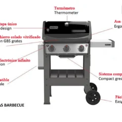 Weber Spirit II E-310 GBS Negra -Ofertas Sabores BBQ Tienda Barbacoa gas Weber Spirit II E 310 GBS Negra