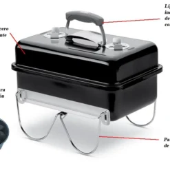 Weber Go-Anywhere Black Carbón -Ofertas Sabores BBQ Tienda Barbacoa portatil Go Anywhere Black carbon 8