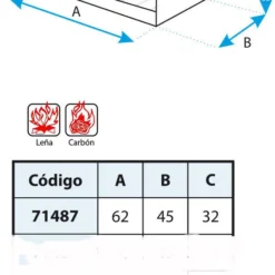 Cajon Barbacoa Argentina 62 Cm. Con Elevador -Ofertas Sabores BBQ Tienda Cajon Barbacoa Argentina 62 cm con Elevador 3