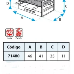 Cajon Barbacoa Fijar En Pared Pequeño -Ofertas Sabores BBQ Tienda Cajon Barbacoa Fijar en Pared Chico 3