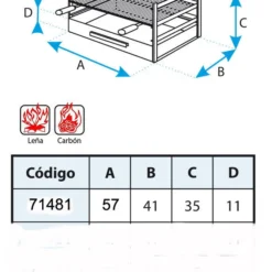 Cajon Barbacoa Fijar En Pared Mediano -Ofertas Sabores BBQ Tienda Cajon Barbacoa Fijar en Pared Mediano 3