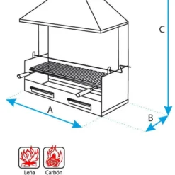 Cajon Barbacoa Con Chimenea Extra Grande -Ofertas Sabores BBQ Tienda Cajon Barbacoa con Chimenea Extra Grande 3