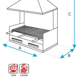 Cajon Barbacoa Con Chimenea Grande Extra Fondo -Ofertas Sabores BBQ Tienda Cajon Barbacoa con Chimenea Grande Extra Fondo 3