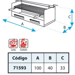 Cajon Con Elevador Y Parrilla Inox. Extra Grande -Ofertas Sabores BBQ Tienda Cajon con Elevador y Parrilla Inox Extra Grande 3
