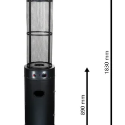 Estufa Terraza Negra Llama Redonda Flamme -Ofertas Sabores BBQ Tienda Estufa Terraza Negra Llama Redonda Flamme 8