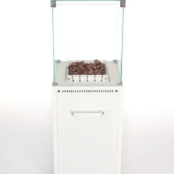 Estufa Terraza Odense Blanca Con Cristal Térmico -Ofertas Sabores BBQ Tienda Estufa Terraza Odense Blanca con cristal termico 2