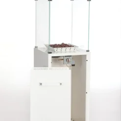 Estufa Terraza Odense Blanca Con Cristal Térmico -Ofertas Sabores BBQ Tienda Estufa Terraza Odense Blanca con cristal termico 3