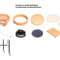 Kamado Monolith Básica Negra Con Pies -Ofertas Sabores BBQ Tienda Kamado Monolith Basica Negra con Pies 10