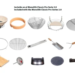 Kamado Monolith Classic Pro Series 2.0 Negro -Ofertas Sabores BBQ Tienda Kamado Monolith Classic Negro AA011