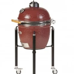 Kamado Monolith Junior Pro Series 2.0 Burdeos Con Pies -Ofertas Sabores BBQ Tienda Kamado Monolith Junior Rojo con Pies 2