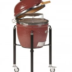 Kamado Monolith Junior Pro Series 2.0 Burdeos Con Pies -Ofertas Sabores BBQ Tienda Kamado Monolith Junior Rojo con Pies 4