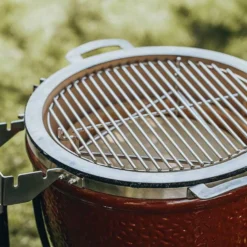 Kamado Monolith Junior Pro Series 2.0 Burdeos Con Pies -Ofertas Sabores BBQ Tienda Kamado Monolith Junior Rojo con Pies 7