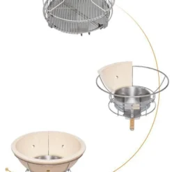 Kamado Monolith Le Chef Pro Series 2.0 Burdeos Con Pies -Ofertas Sabores BBQ Tienda Kamado Monolith LeCHEF Rojo 051A