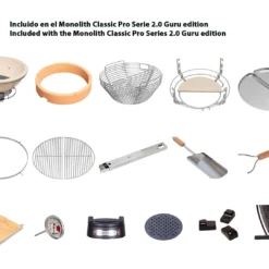 Kamado Monolith Classic Pro Serie 2.0 Guru Edition -Ofertas Sabores BBQ Tienda barbacoa kamado carbon monolith classic pro serie 2 0 GURU sin carro 14